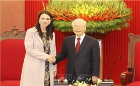 Tổng Bí thư Nguyễn Phú Trọng tiếp Thủ tướng New Zealand