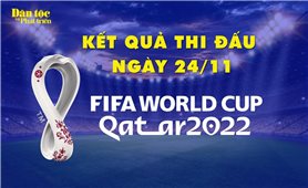 Kết quả thi đấu vòng bảng World Cup 2022 ngày 24/11