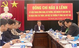 Bộ trưởng, Chủ nhiệm Ủy ban Dân tộc Hầu A Lềnh thăm, làm việc tại Trường Phổ thông Vùng cao Việt Bắc