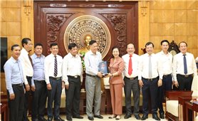 Lãnh đạo tỉnh Bắc Giang tiếp Đoàn đại biểu cấp cao Hội đồng Quốc gia Mặt trận đoàn kết Phát triển Tổ quốc Campuchia