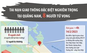 Tai nạn giao thông đặc biệt nghiêm trọng tại Quảng Nam khiến 8 người tử vong