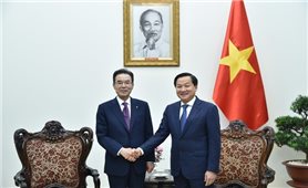Phó Thủ tướng Lê Minh Khái tiếp Chủ tịch Liên đoàn Hợp tác xã Nông nghiệp quốc gia Hàn Quốc