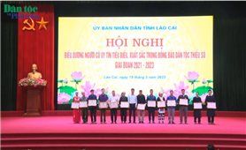Lào Cai tổ chức Hội nghị biểu dương Người có uy tín tiêu biểu trong đồng bào DTTS