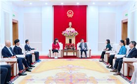 Lãnh đạo tỉnh Quảng Ninh tiếp xã giao Tổng thư ký Hội hữu nghị Nhật - Việt và Chủ tịch Liên minh nghị sĩ hữu nghị thành phố Kobe