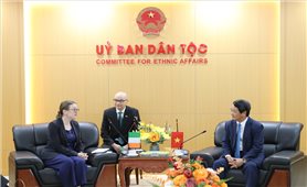 Bộ trưởng, Chủ nhiệm UBDT Hầu A Lềnh tiếp đại sứ đặc mệnh toàn quyền Ai-len tại Việt Nam