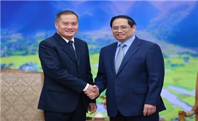 Thủ tướng Phạm Minh Chính tiếp Tổng giám đốc Thông tấn xã Pathet Lào