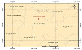 Kon Tum: Liên tiếp xảy ra 4 trận động đất tại huyện Kon Plông
