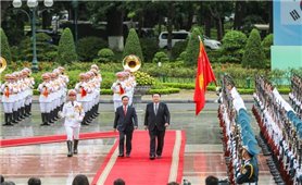 Chủ tịch nước Võ Văn Thưởng chủ trì lễ đón Tổng thống Hàn Quốc