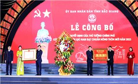 Bắc Giang: Công bố Quyết định của Thủ tướng Chính phủ công nhận huyện Lục Nam đạt chuẩn nông thôn mới