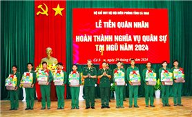 Tây Nam bộ: Bộ đội Biên phòng các tỉnh đồng loạt làm lễ tiễn quân nhân hoàn thành nghĩa vụ quân sự