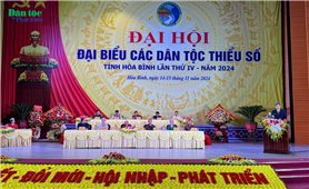 Thứ trưởng, Phó Chủ nhiệm Ủy ban Dân tộc Y Vinh Tơr tham dự, chỉ đạo Đại hội đại biểu các DTTS lần thứ IV tỉnh Hòa Bình