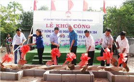 Ninh Thuận: Khởi công xây dựng nhà Đại đoàn kết cho đồng bào DTTS