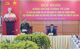 Đại tướng Tô Lâm làm việc với Ban Thường vụ tỉnh ủy Lào Cai