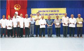 Đoàn công tác Ủy Ban Dân tộc thăm, chúc Tết Chôl Chnăm Thmây 2024 tại An Giang