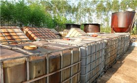 Bình Thuận: Thu giữ hơn 11.000 lít nhớt tái chế trái phép