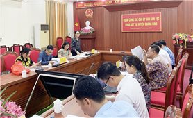 Đoàn công tác của Ủy ban Dân tộc làm việc tại huyện Quang Bình