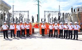 EVNNPC: Gắn biển công trình TBA 110kV Yên Lạc, Vĩnh Phúc