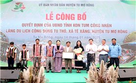 Tu Thó - Làng du lịch cộng đồng đầu tiên của đồng bào Xơ Đăng ở vùng Quốc bảo sâm Ngọc Linh