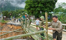 Dựng cầu tạm, quyết tâm khơi thông huyết mạch giao thông