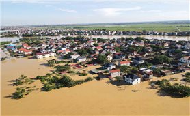 Lũ Sông Cầu xuống chậm, nhiều thôn ở xã Hợp Thịnh (Bắc Ninh) tiếp tục bị chia cắt