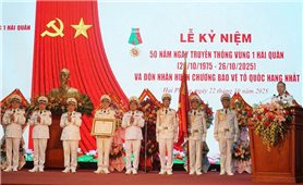 Vùng 1 Hải quân đón Huân chương bảo vệ Tổ quốc hạng Nhất