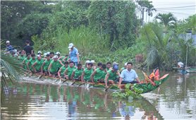 Phum sóc Khmer hối hả tập luyện cho hội đua ghe Ngo lớn nhất năm