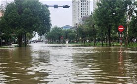 Mưa lớn, nhiều tuyến đường ở TP. Huế ngập cục bộ