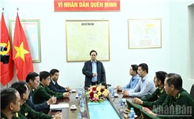 Thủ tướng Phạm Minh Chính thăm, làm việc với Đồn Biên phòng Yên Khương