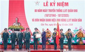 Xây dựng lực lượng vũ trang Quân khu 9 cách mạng, chính quy, tinh nhuệ, hiện đại
