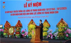 Chủ tịch nước Lương Cường trao danh hiệu Anh hùng Lực lượng vũ trang nhân dân tặng Quân khu 7