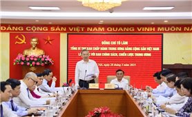 Tổng Bí thư Tô Lâm làm việc với Ban Chính sách, chiến lược Trung ương về cơ chế, chính sách quản lý hiệu quả thị trường vàng