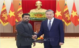 Tổng Bí thư Tô Lâm tiếp Tổng thống Sri Lanka