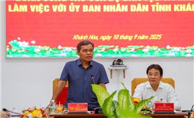 Thứ trưởng Thường trực Bộ Dân tộc và Tôn giáo Hồ Văn Niên làm việc với UBND tỉnh Khánh Hòa về công tác dân tộc và tôn giáo