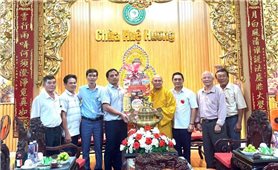 Sở Dân tộc và Tôn giáo Quảng Ngãi thăm các cơ sở Phật giáo nhân dịp Lễ Vu lan