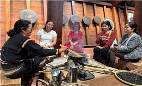 Du khách hào hứng trải nghiệm bản sắc văn hóa ở buôn làng Đắk Lắk