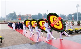 Lãnh đạo Đảng, Nhà nước viếng Chủ tịch Hồ Chí Minh nhân 96 năm Ngày thành lập Đảng