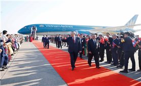 Tổng Bí thư Tô Lâm đến thủ đô Viêng Chăn, bắt đầu thăm cấp Nhà nước tới Lào