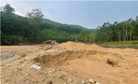 Chấn chỉnh tình trạng khai thác cát trái phép tại xã miền núi Trà Tân