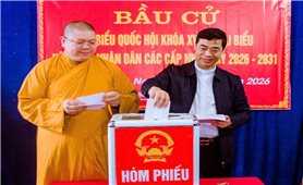 Cử tri các tôn giáo tích cực tham gia Ngày hội toàn dân