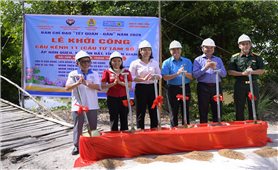 Thêm cây cầu dân sinh cho đồng bào Khmer từ chương trình Tết Quân - Dân tại An Giang