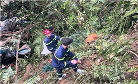 Quảng Ngãi: Xe tải lao xuống vực sâu khoảng 200m, 3 người thương vong