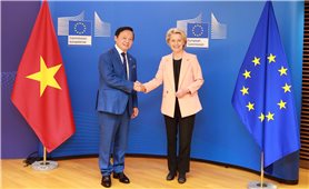 Phó Thủ tướng Trần Hồng Hà gặp, làm việc với Chủ tịch Ủy ban Châu Âu