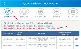 BHXH Việt Nam bổ sung tính năng hiển thị thời gian chưa đóng BHXH, BHTN trên ứng dụng “VssID - Bảo hiểm xã hội số”