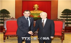 Tổng Bí thư Nguyễn Phú Trọng tiếp Chủ tịch Thượng viện Mexico