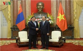 Chủ tịch nước Trần Đại Quang tiếp Chủ tịch Quốc hội Mông Cổ