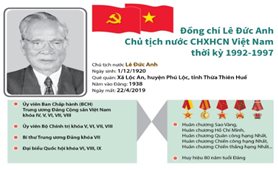 Tóm tắt tiểu sử đồng chí Đại tướng Lê Đức Anh