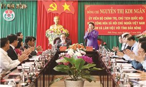 Chủ tịch Quốc hội Nguyễn Thị Kim Ngân: Đăk Nông phải hết sức quan tâm thực hiện thật tốt chính sách tôn giáo, dân tộc