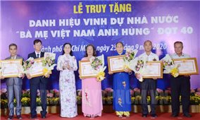TP HCM: Truy tặng 41 danh hiệu Bà mẹ Việt Nam anh hùng