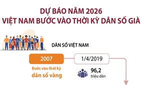 Dự báo năm 2026, Việt Nam bước vào thời kỳ dân số già