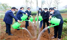 Đồng chí Nguyễn Xuân Thắng phát động Tết trồng cây tại Thái Nguyên